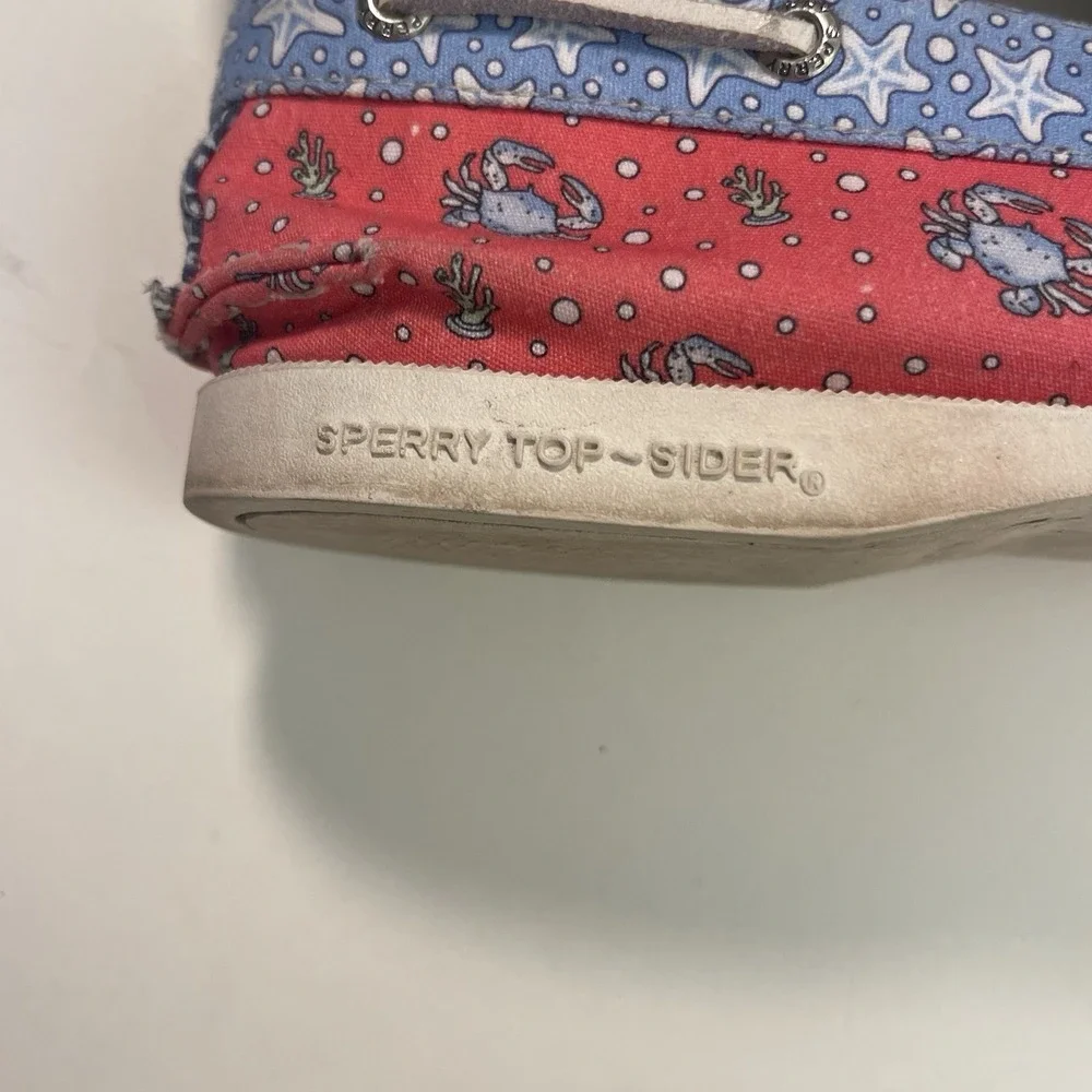 Sperry + Vineyard Vines Topsider Women's‎ nautical Multi Color Boat Shoes Size 9